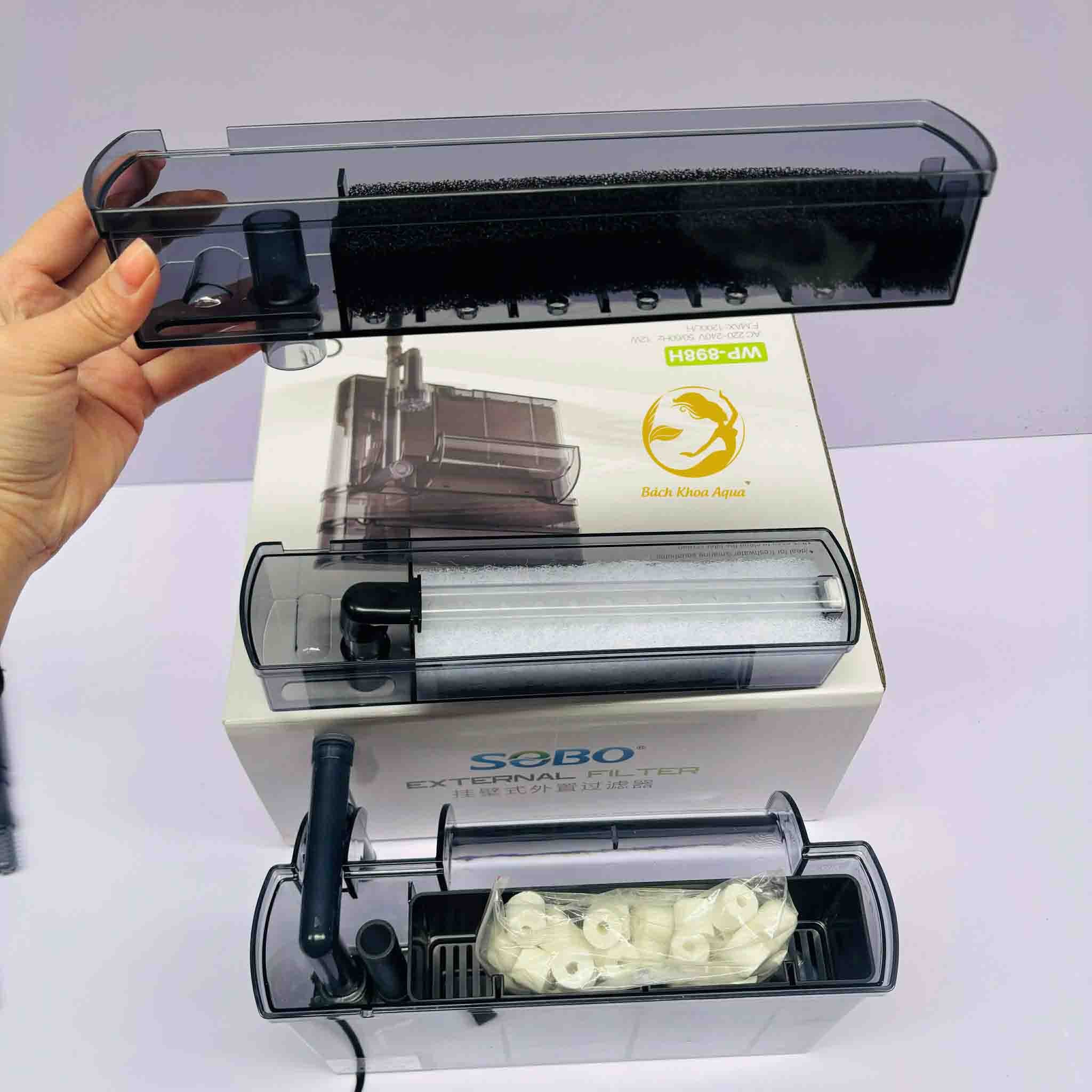 Lọc thác treo Sobo WP-898H thiết kế dàn mưa 2 tầng thông minh